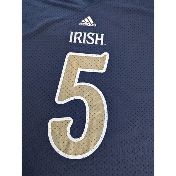 Notre Dame Fighting Irish Football Jersey Mens Extra Large Blue #5 NCAA College - Picture 2 of 14